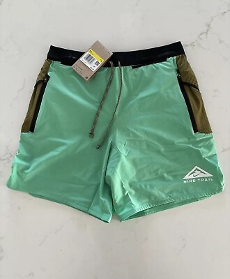#ad Nike Trail Second Sunrise 7quot; Running Shorts Green FB4194 363 Men’s Size Small $44.99