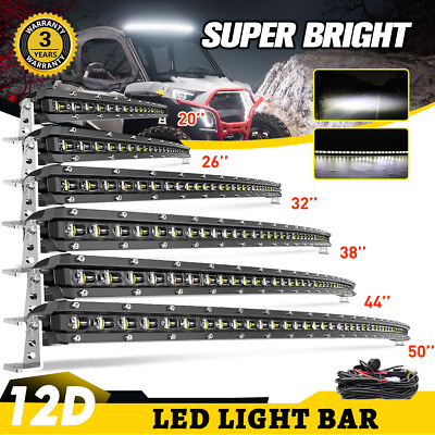 #ad #ad 52 50 42 32 22inch Curved LED Light Bar Driving Offroad Truck SUV ATV 4WD Truck $15.29