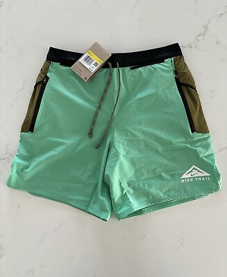 #ad Nike Trail Second Sunrise 7quot; Running Shorts Green FB4194 363 Mens Size Small $44.99
