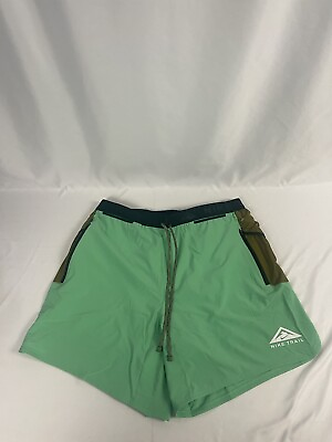 #ad Nike Trail Second Sunrise 7quot; Running Shorts Green Dri Fit FB4194 363 Mens Sz XL $64.99