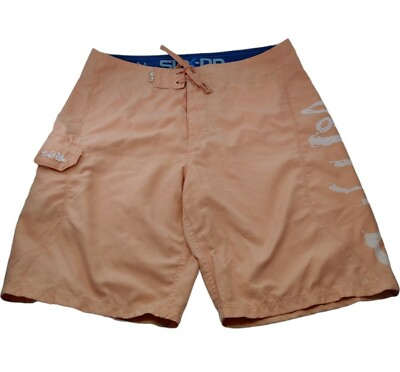 #ad Salt Life Stealth Bomerz Sunrise Board Shorts Swim Trunks Orange Sz 32 $23.98